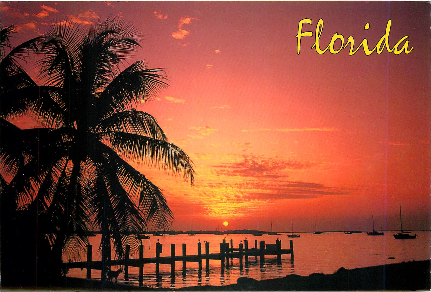 CPM Florida Atropical splendor as the sun over Florida Waters