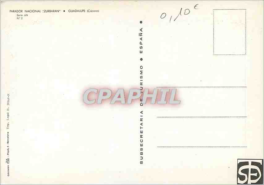 CPM Parador Nacional Zubbaran Guadalupe  — Rückseite