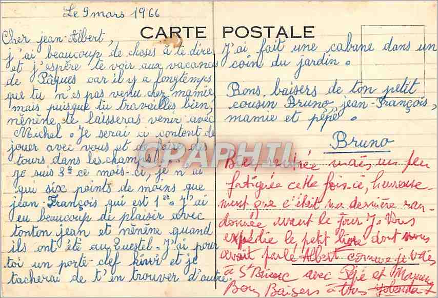 CPM Mangez plus de Raisins Lievre Tortue — Back