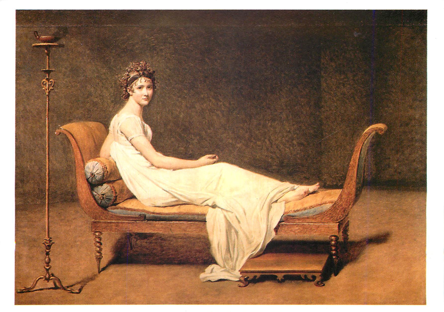 CPM Louis David Portrait de Juliette Recamier
