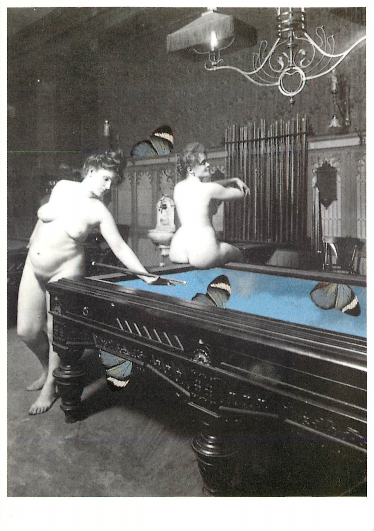 CPM Thierry Renard Collage Au carrefour des chambres Nu erotique Billard