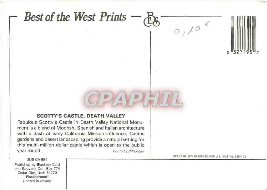 CPM Scotty's Castle Death Valley — Back