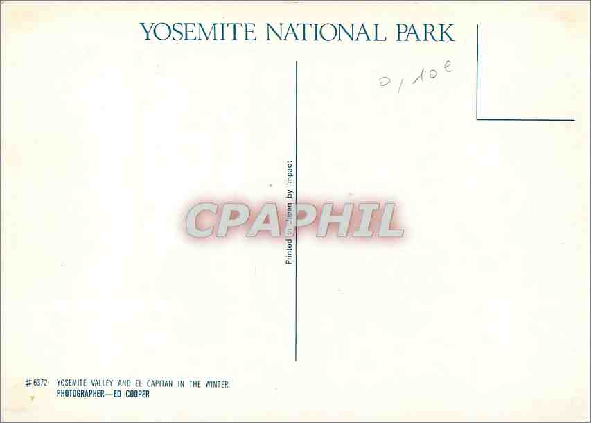 CPM Yosemite Valley and el Capitan in the winter — Back