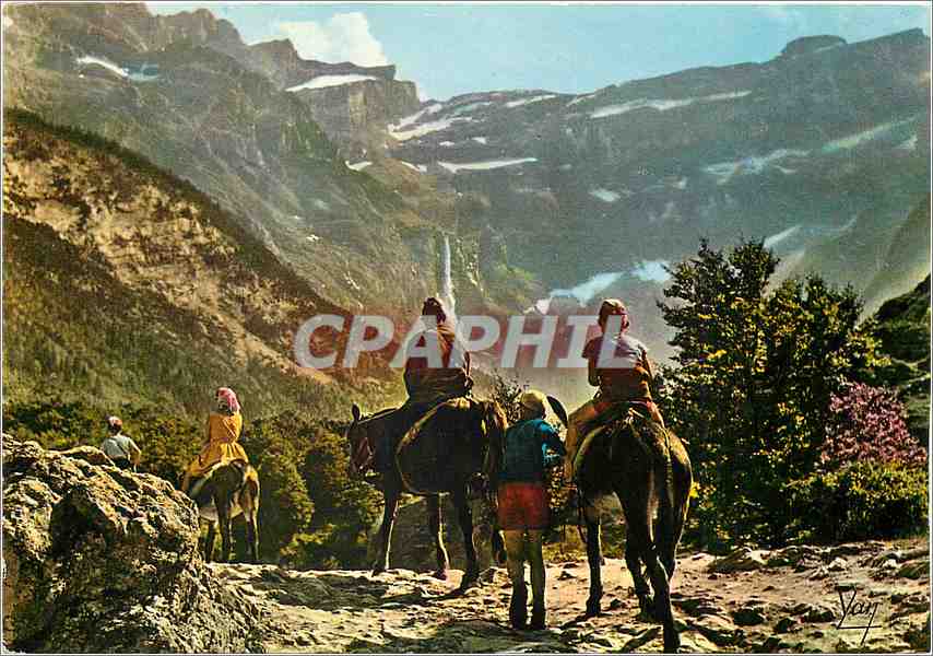 CPM Gavarnie (H P) Depart pour le Cirque