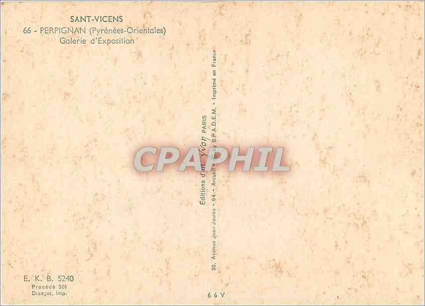 CPM Sant Vicens Perpignan (P O) Galerie d'Exposition — Rückseite