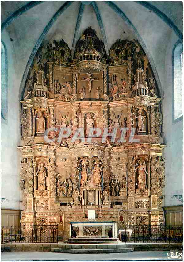 CPM La Preste L'Eglise Saintes Juste et Ruffine Le Rétable en bois dore sculpte style catalan