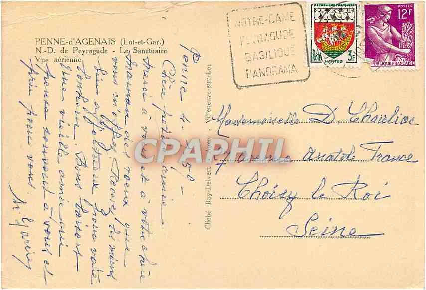 CPM Penne d'Agenais (Lot et Gar) N D de Peyragude — Back