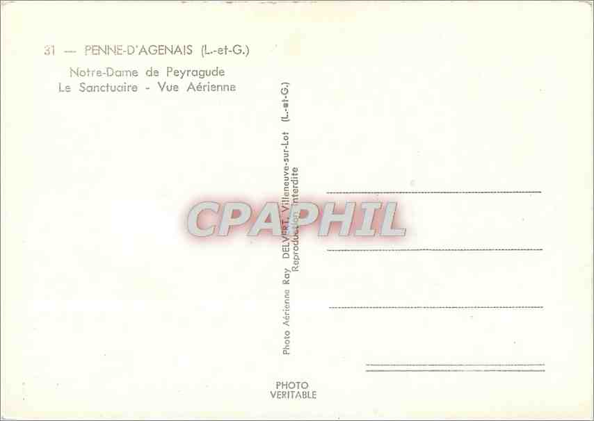 CPM Penne D'agenais (L et G) Notre Dame de Peyragude — Back