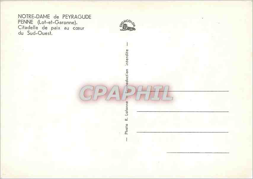 CPM Notre Dame de Peyragude Penne (L et G) Citadelle de paix au coeur du Sud Ouest — Back