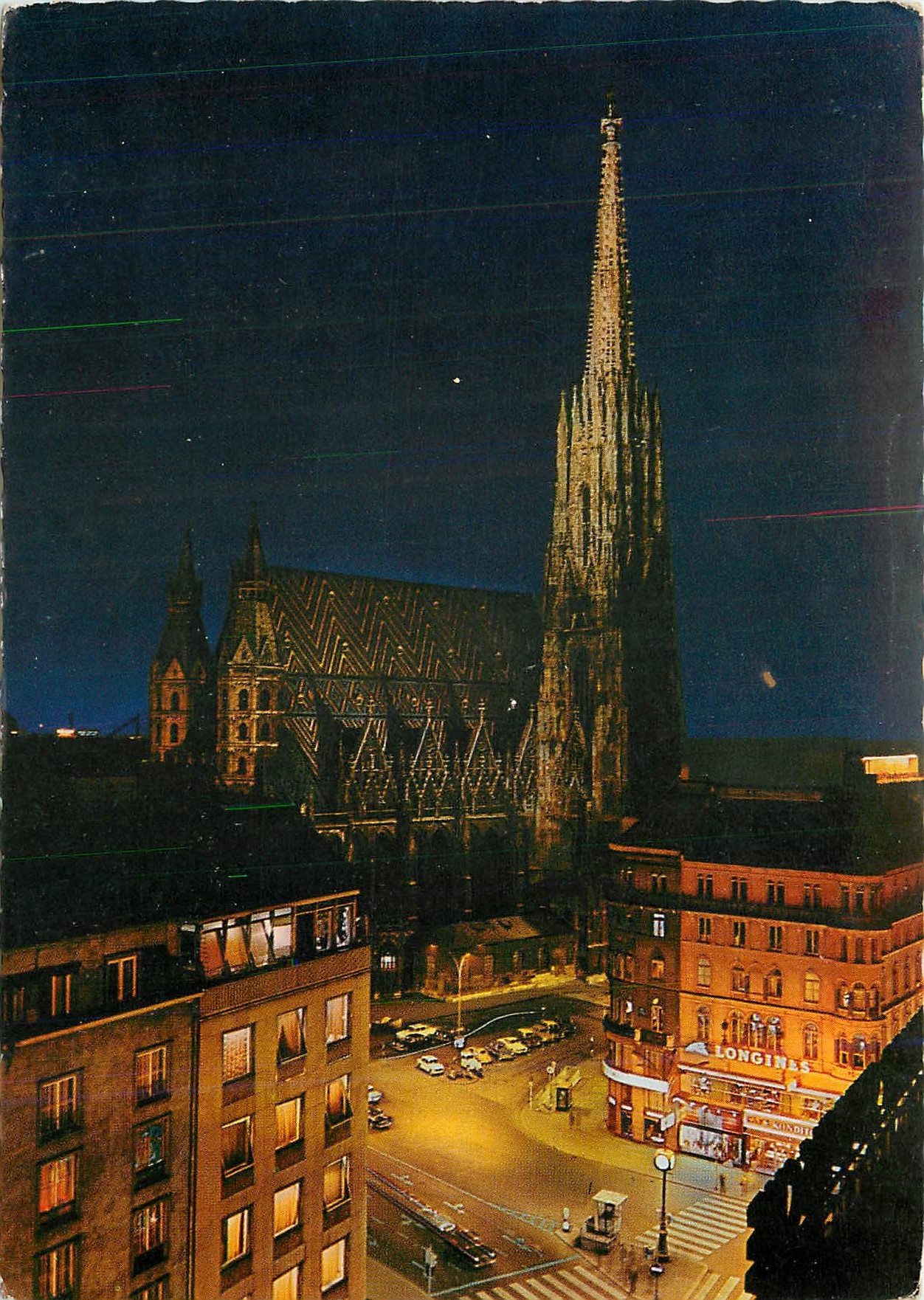 CPM Vienne Cathedrale de St Etienne illuminee
