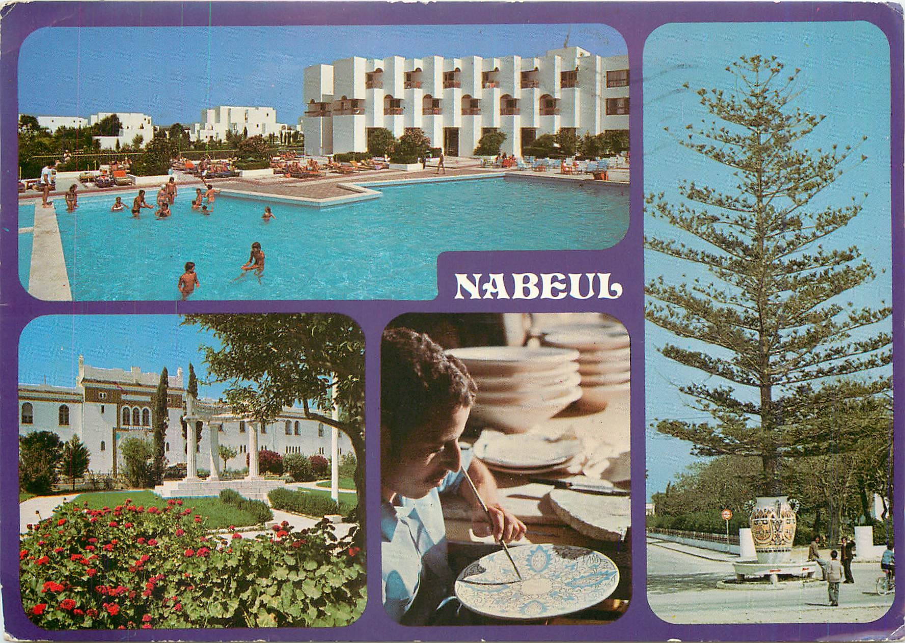 CPM Tunisie Nabeul et l'Hotel les Pyramides