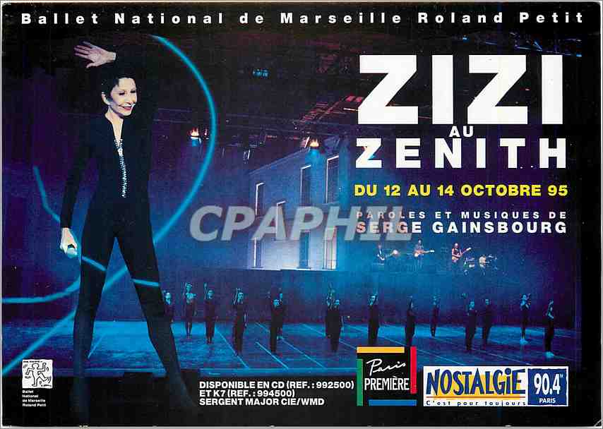 CPM Ballet National de Marseille Roland Petit zizi au zenith Serge Gainsbourg 