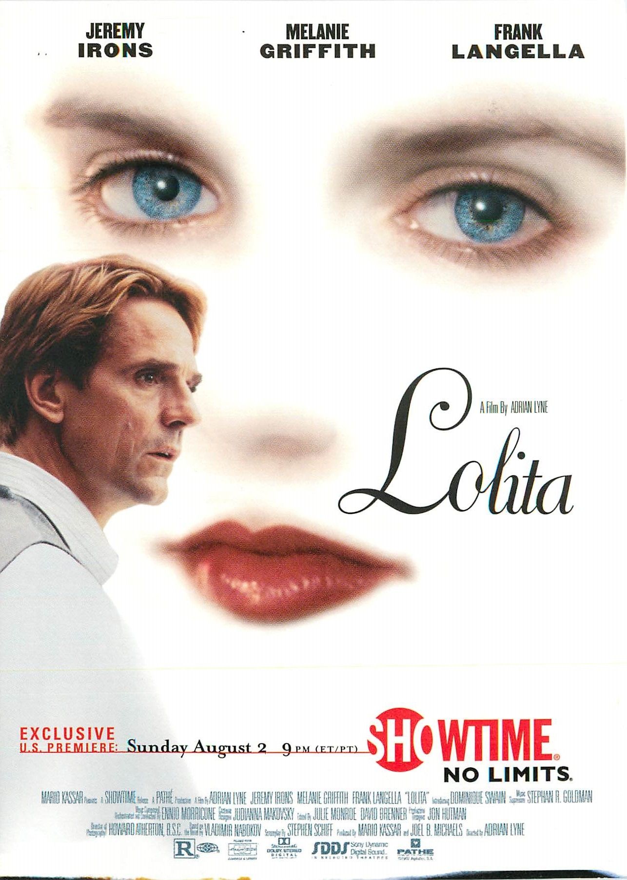 CPM Lolita Showtime Jeremy Irons Melanie Griffith Frank Langella