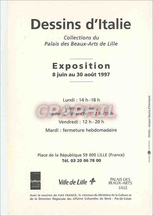 CPM Dessins d'Italie collection du Palais des Beaux Arts de Lille — Rückseite