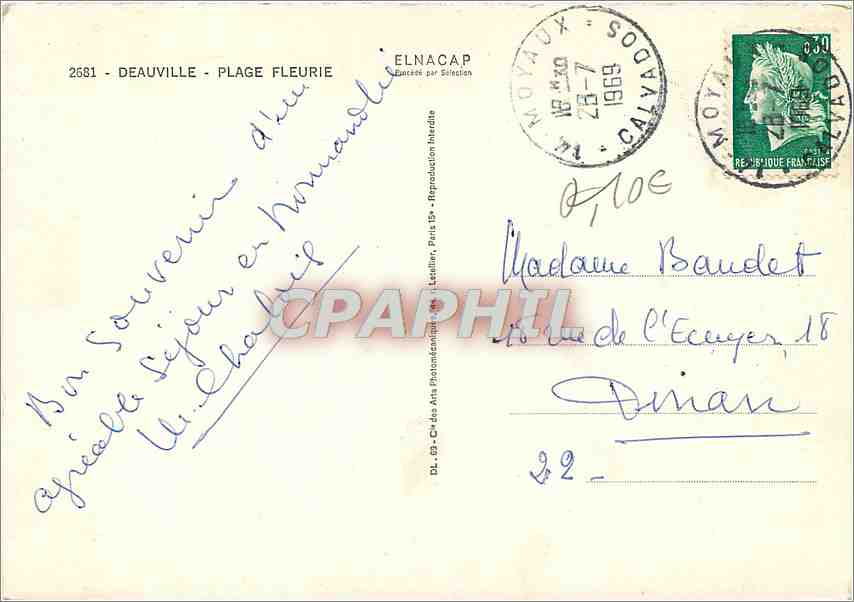 Place de Rony — Les Planchées — Le Normandy-Hôtel — Deauville — Rückseite