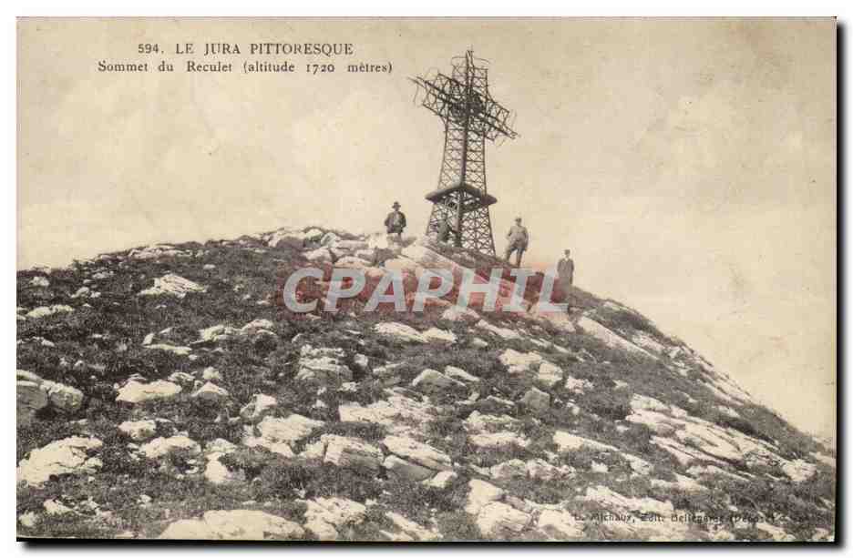 Sommet du Reculet — Jura pittoresque — L. Michau, Édit. Delitang
