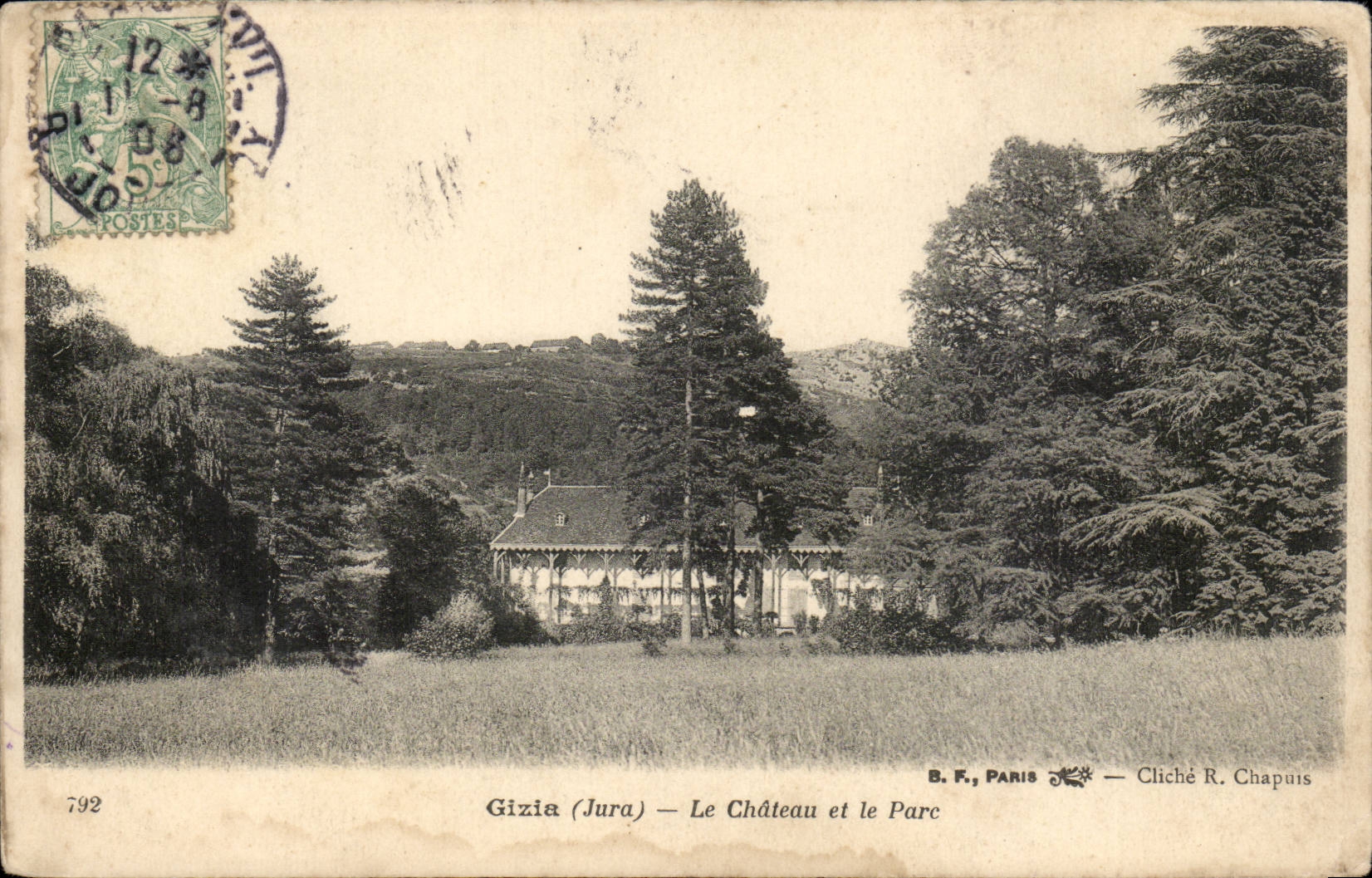Gizia (Jura) — Le Château et le Parc — B.F., Paris — Cliché R. Chapuis