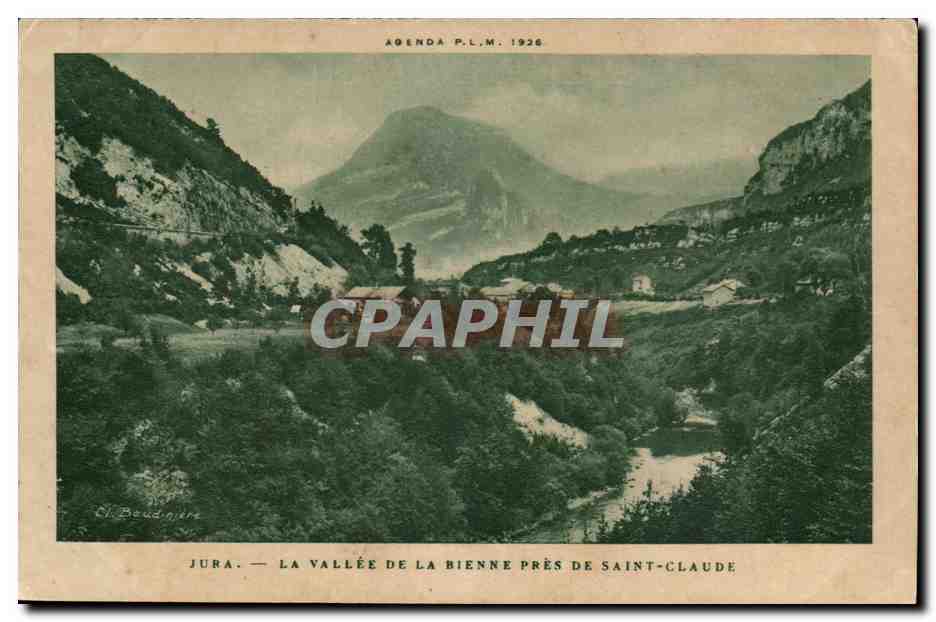 Jura — Vallée de la Bienne près de Saint-Claude — Agenda P.L.M. 1926