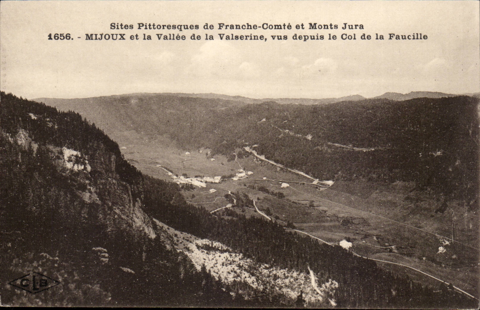 Mijoux et Vallée de la Valserine — vus depuis le Col de la Faucille — Éd. C. Larder
