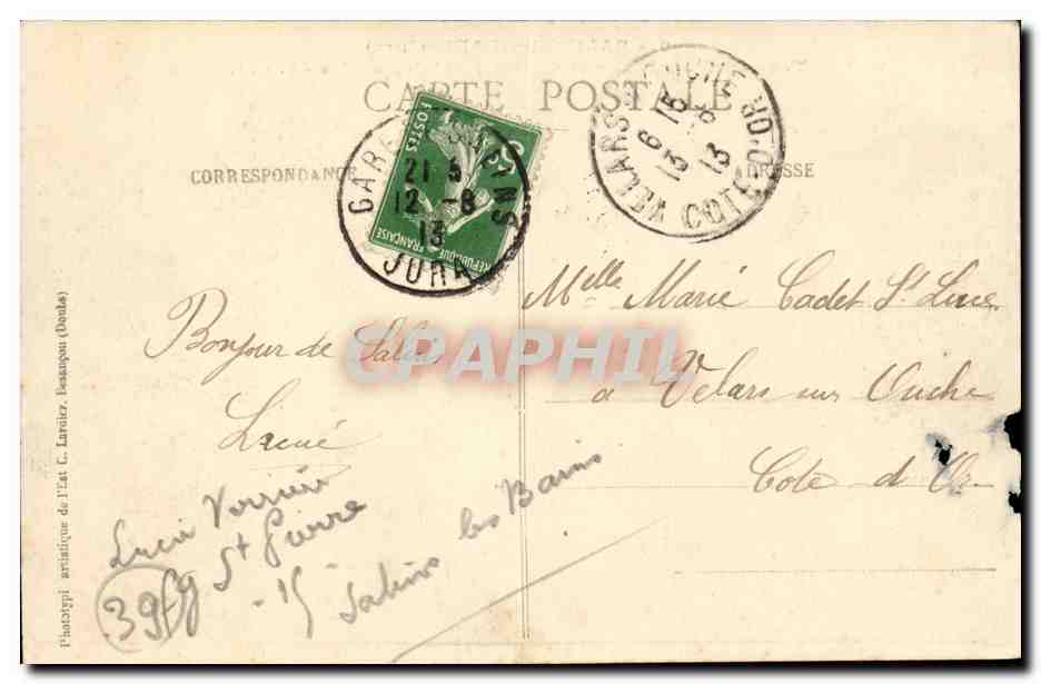 Salins-les-Bains (Jura) — Tour du Chambenoz et Quartier Saint-Maurice — C. L., B. — Reverso