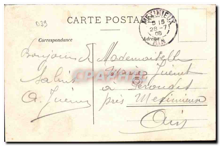 Salins-les-Bains — Vue prise de la côte St-André — Édition Figuet n°23 — Rückseite