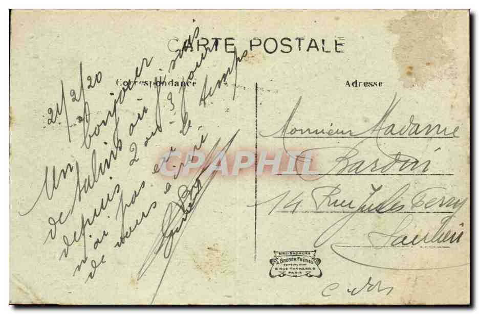 Salins-les-Bains — Vue Générale — Lib. David-Mauryas — Verso
