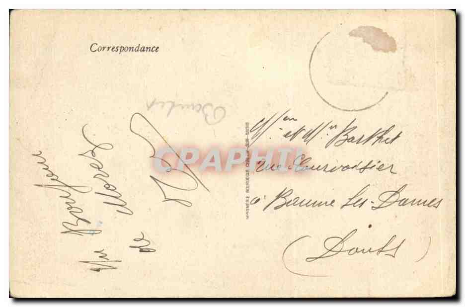 Environs de MOREZ — Maison des Ancêtres de Lamartine — Au fond Morbier — Rückseite