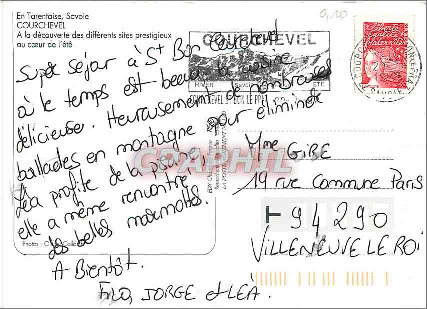 CPM Courchevel 1850 (Savoie) En Tarentaise a la decouverte des differents sites prestigeux au coeur  — Rückseite