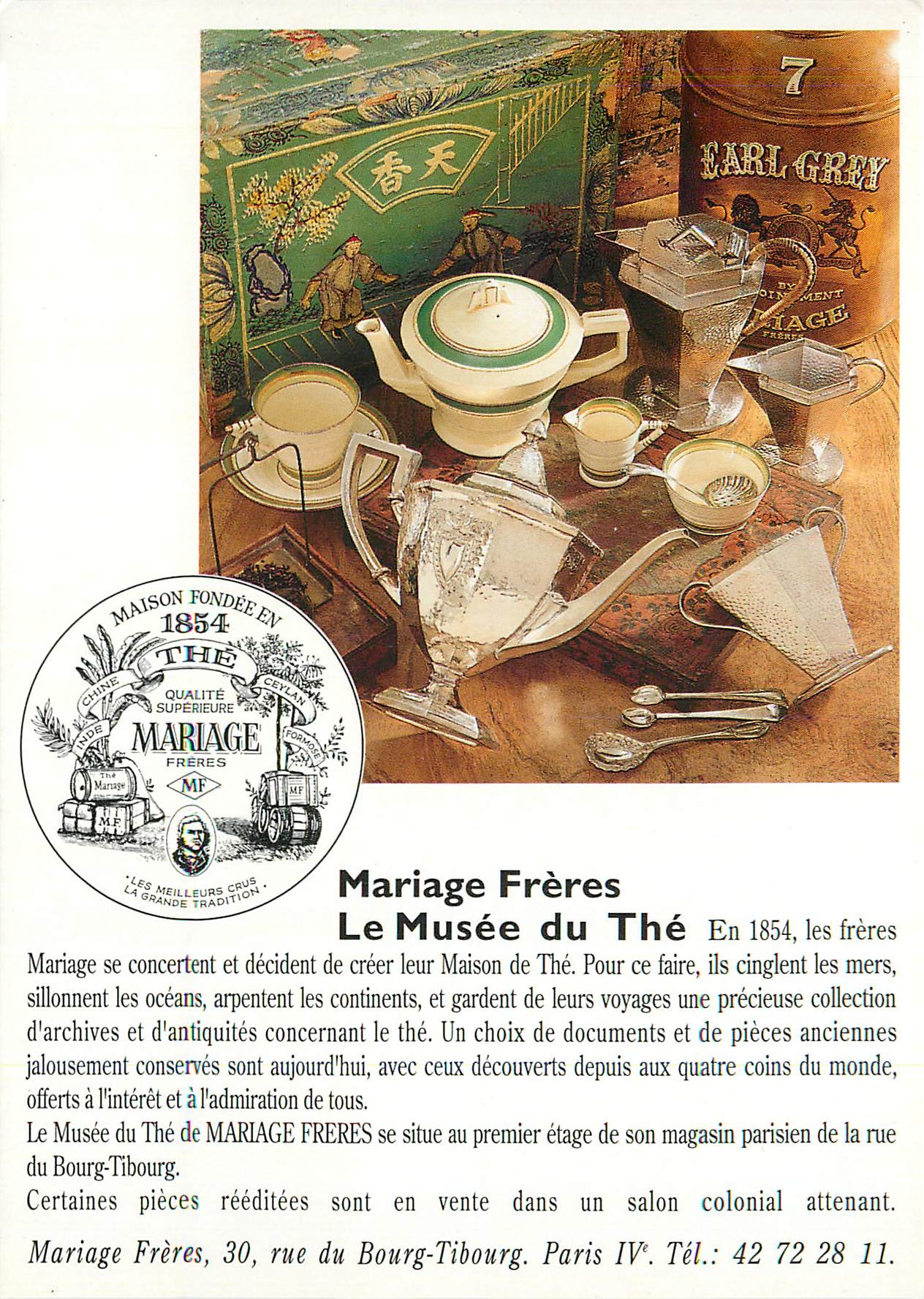 CPA Mariage Freres Maison de The Paris depuis 1854