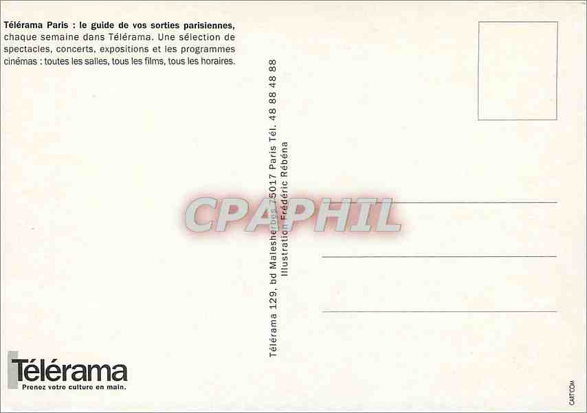 CPA La Ville est un Roman Telerama — Rückseite