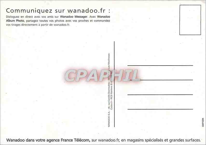CPA On a jamais trop d'amis Wanadoo — Rückseite