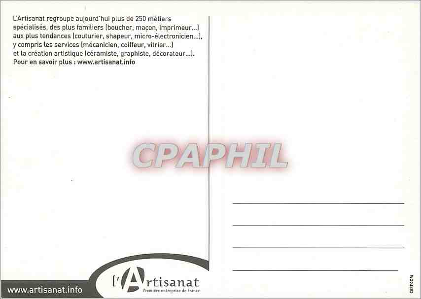 CPA Trouver une metier sympa Finalement c'est deja cacre boulot Artisanat — Rückseite