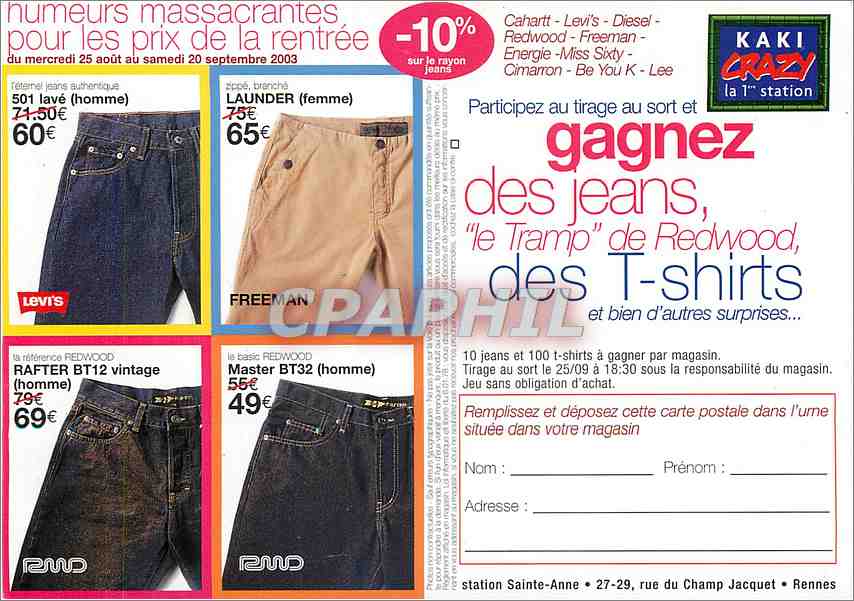CPA Humeurs de rentree Kaki Crazy — Rückseite