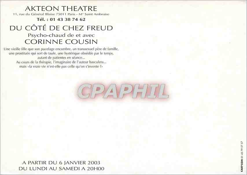 CPA Du Cote de chez Freud Aktean Theatre — Verso