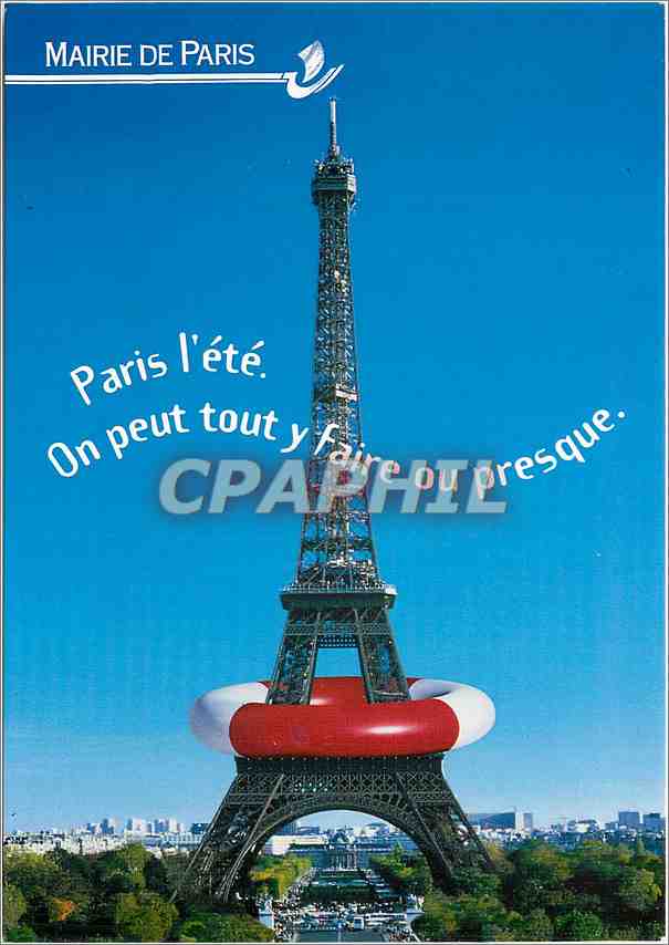 CPA Paris l'ete on peut tout yfaire ou presque Tour Eiffel