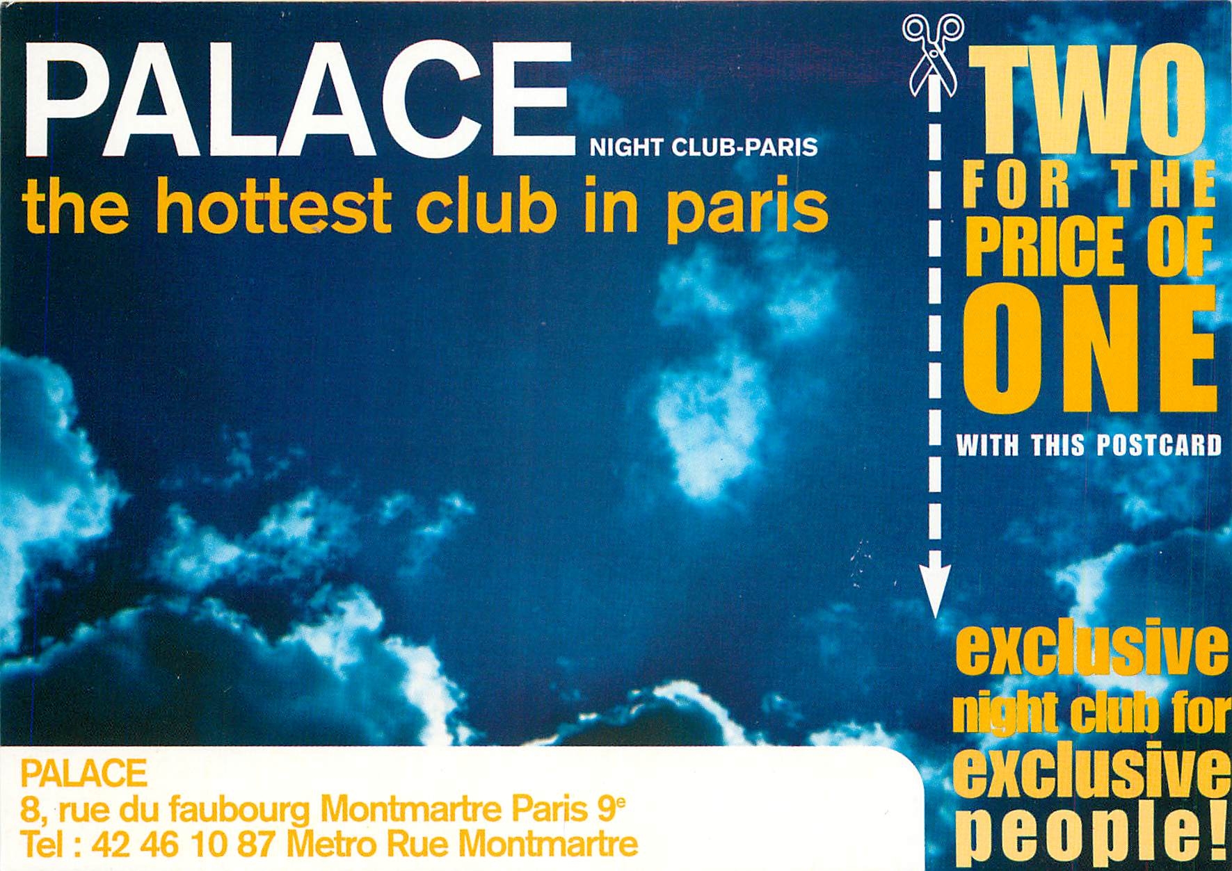 CPA Palace Night club paris Rue du Faubourg Montmartre