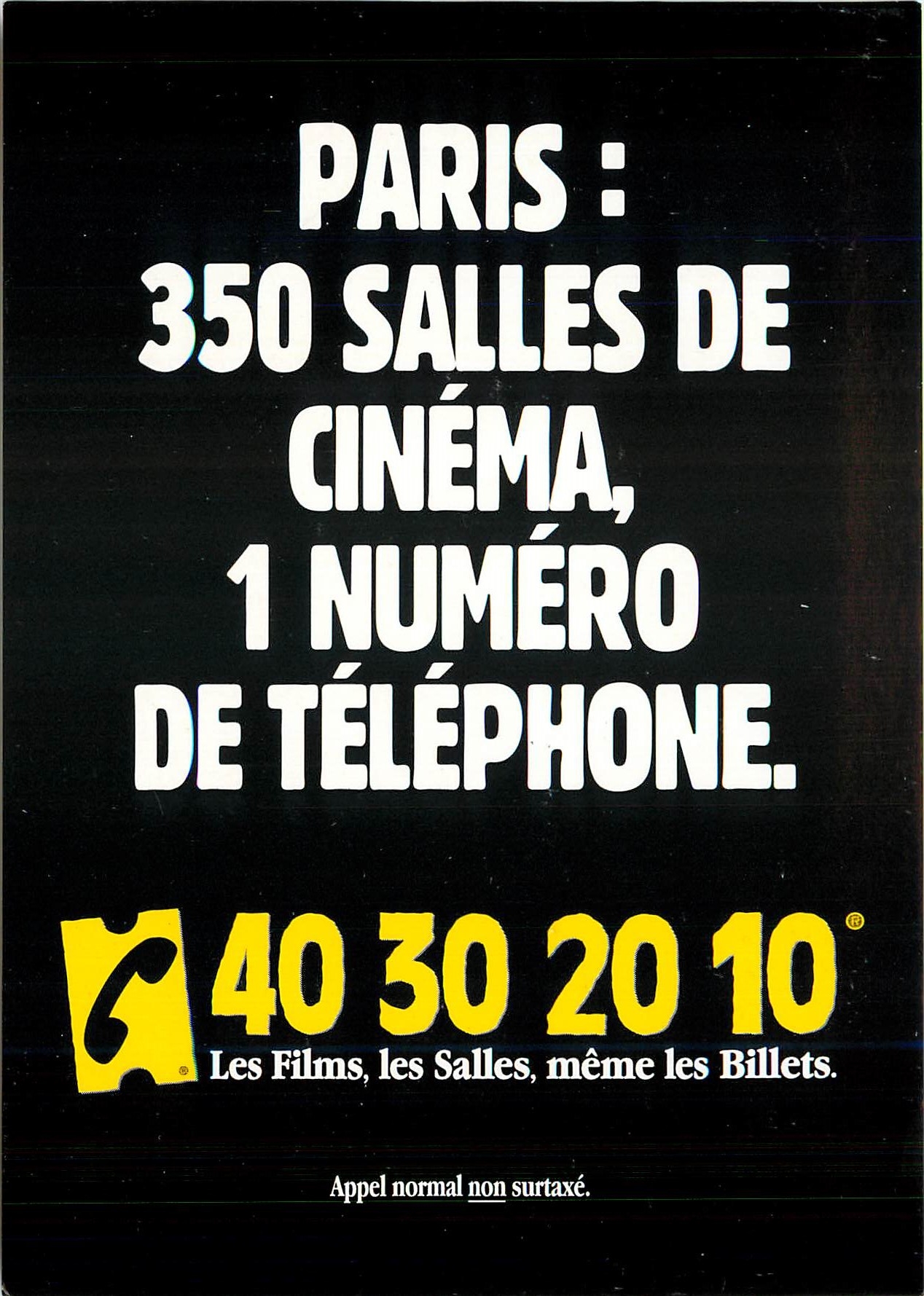 CPA Paris 350 salles de cinema 1 numero de telephone