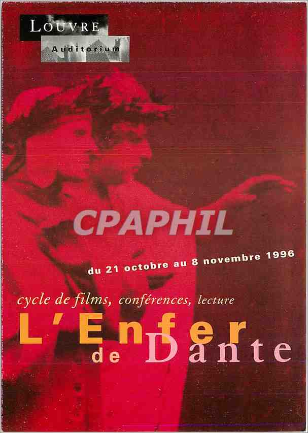 CPM du 21 act au 8 novenmbre 1996 cycle de films conferences lecture l'enfer de Dante