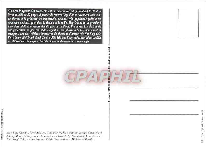 CPM L'Age d'ordres Grooners — Verso