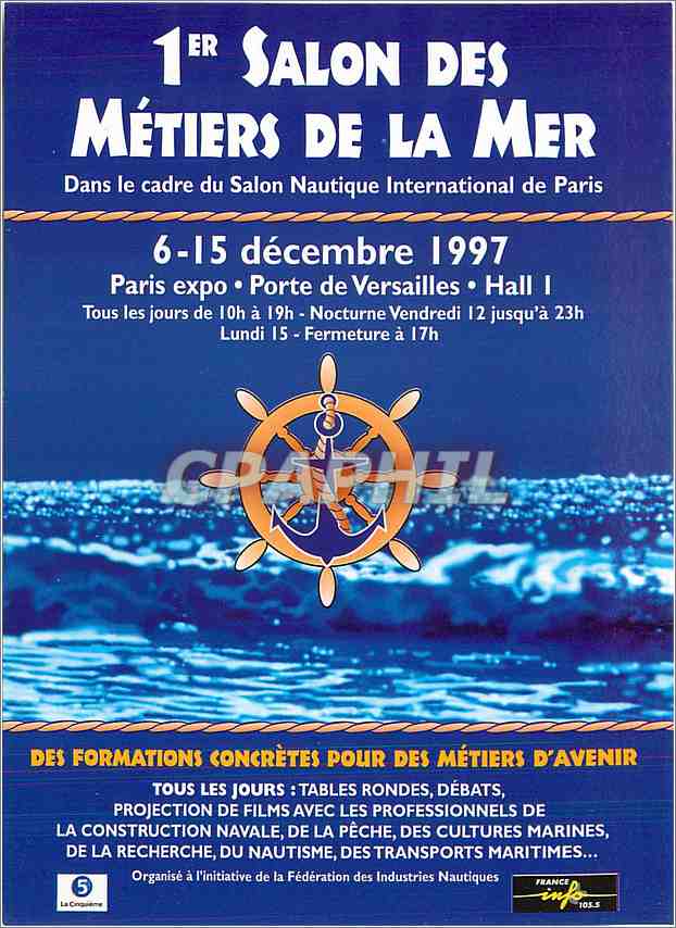 CPM 1er salon des metiers de la mer Paris Porte de Versailles