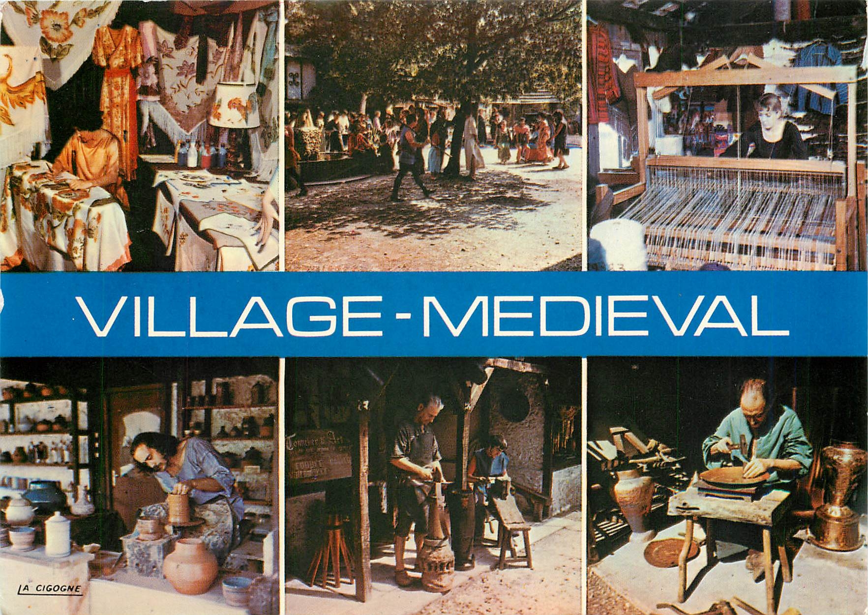 CPM Village Medieval de la Hume Foire exposition artisanal autorisee arrete prefectoral du 30.5 75