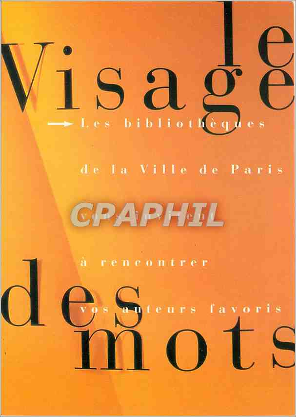 CPM Le visage des mots Paris