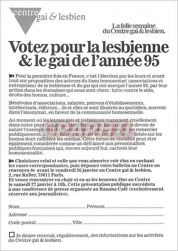 CPM Centre Gai et Lesbien — Rückseite