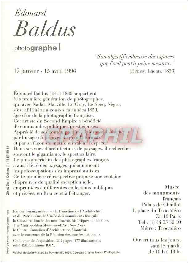 CPM Edouard Baldus — Verso