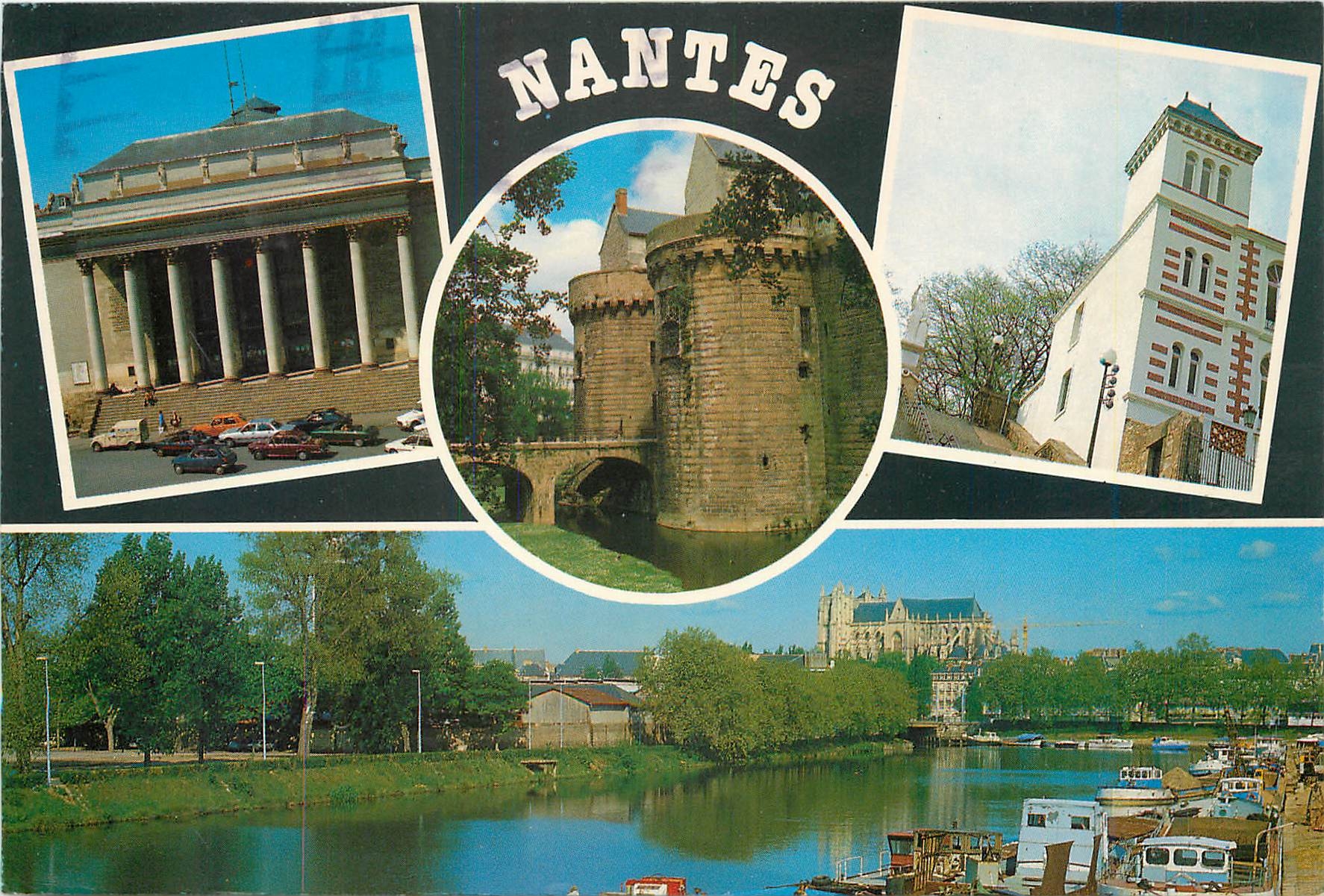 CPM Nantes Le Theatre Graslin l'entree du chateau des Ducs de Bretagne