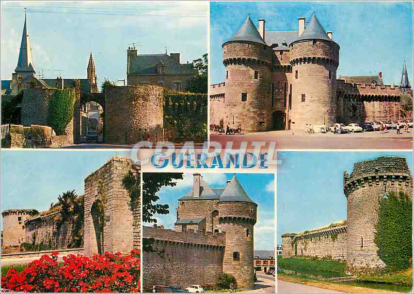 CPM Guerande la porte Vannetaise la porte St Michle la porte de Bizenne et les remparts de la Ville 