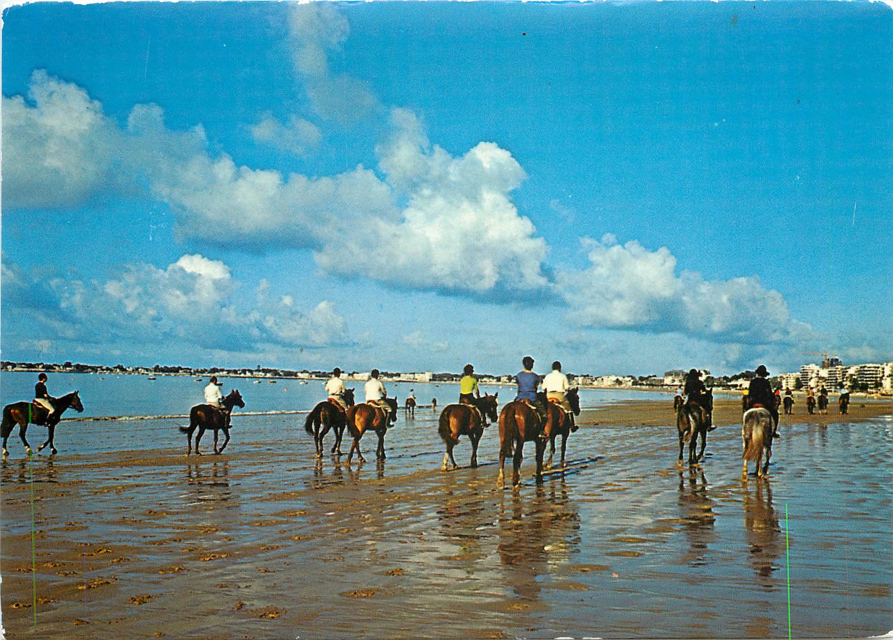 CPM La plus Belle Plage d'Europe La Baule (Loire Atalandtique) QEquitation