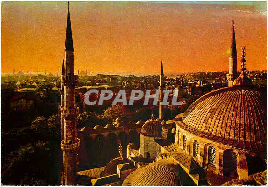 CPM Sultan ahmet Camiinden sehrn a view if the old city from the Blue Mosque Istanbul Turkey