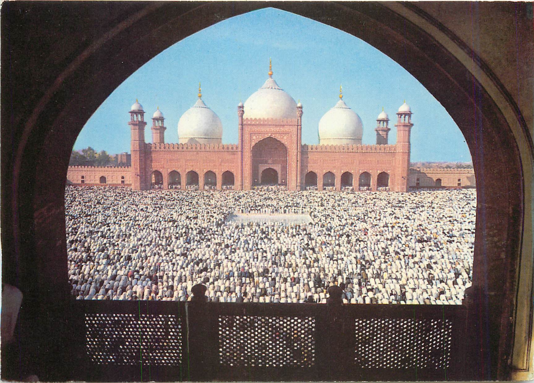 CPM Eid Prayer at Badshahi Mosque Lahore architecturally unique its red sandstone and white
