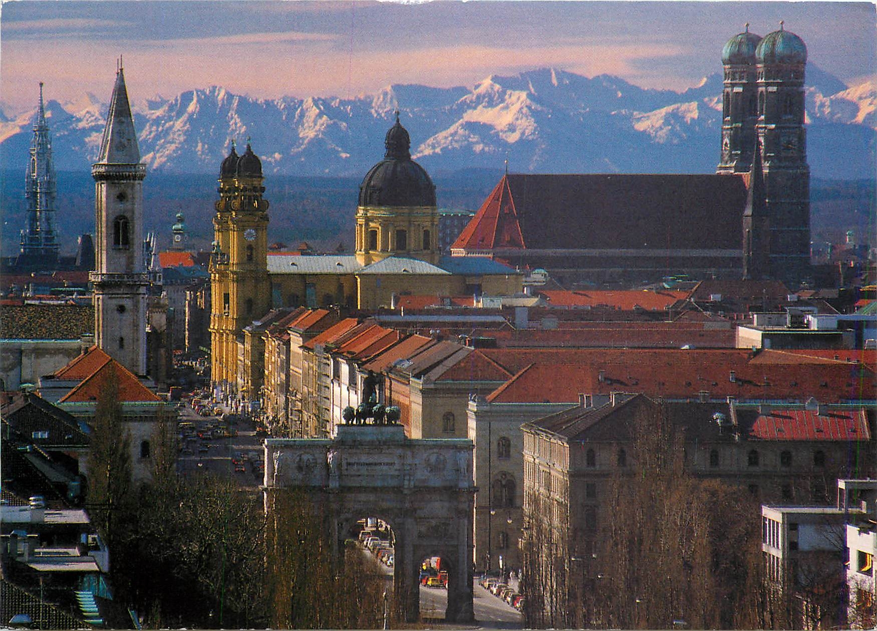 CPM Monaco View of the Alps with Ludwig